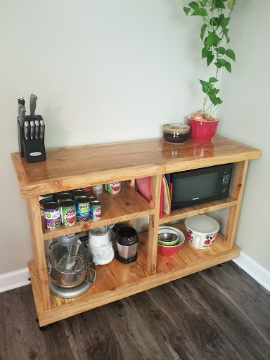 Cypress and Canary Pantry Shelves